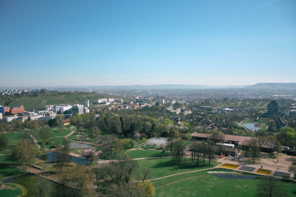 Bild Aussicht Stuttgart Höhenpark Killesberg Aussichtsturm